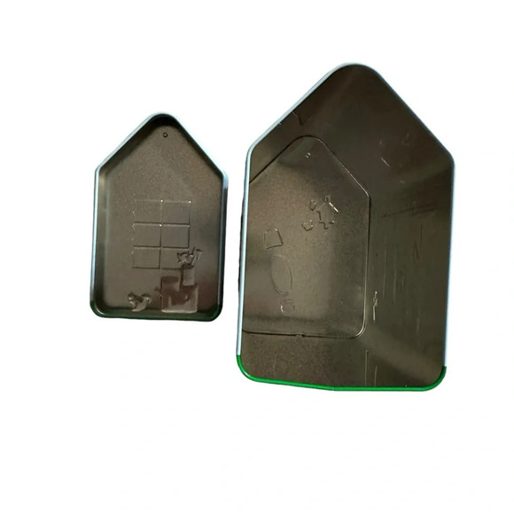 Girl Scout Camp Cabin Cookie Tin 2021 5"x5.25" Trophy Nut Memorabilia Used - Picture 4 of 5